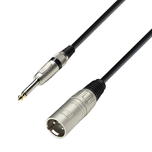 Ah Cables K4 MFP 0100 - Cable de micrófono (conector XLR macho a conector jack 6,3 mm mono, 1 m)