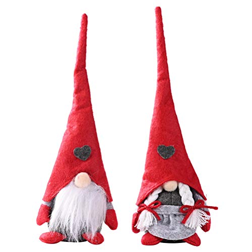 Ahagut Figuras de Elfos de Peluche 2 Piezas GNOME Navidad Elfos decoración navideña para el hogar escaparate niños cumpleaños Navidad