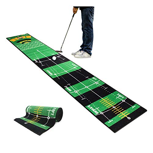 Alfombra de Putting Golf Portátil 0.5 * 3M, Alfombras de Práctica Golf de Múltiples ángulos Professionnel , Lavable Alfombra de Golf de Entretenimiento Interiores Exteriores para jardín Sala Oficina