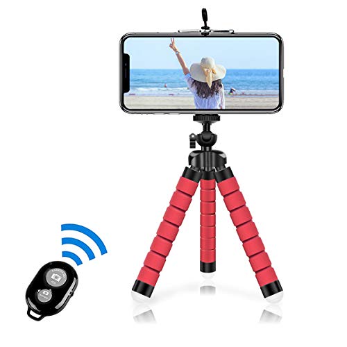 Alfort Mini Trípode, Trípode Móvil Flexible 360°Rotación Teléfonos de Soporte con Control Remoto Portátil Trípode para iPhone/Galaxy/Honor/Xperia/Redmi y Otros iOS/Android (5.5'') Alfort Mini Trípode, Trípode Móvil Flexible 360°Rotación Teléfonos de Soporte con Control Remoto Portátil Trípode para iPhone/Galaxy/Honor/Xperia/Redmi y Otros iOS/Android (5.5'')
