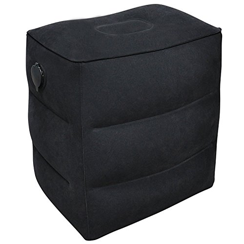 Almohada de Descanso para Las piernas, HOMCA Almohada Inflable para Aviones, automóviles, autobuses, Trenes, oficinas y niños para Dormir en vuelos Largos (Negro) Almohada de Descanso para Las piernas, HOMCA Almohada Inflable para Aviones, automóviles, autobuses, Trenes, oficinas y niños para Dormir en vuelos Largos (Negro)