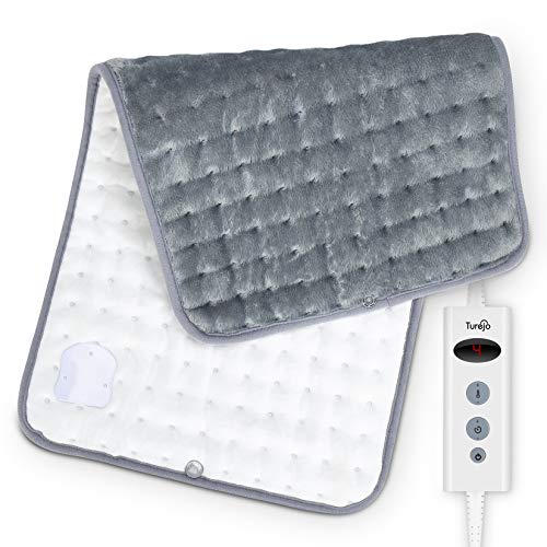 Almohadilla Eléctrica Térmica, Turejo Manta Eléctica Lumbar con 10 Niveles de Canlentamiento Rápido, 9 Modos Auto-Apagado, Anti-Sobrecalentamiento, Ultra Suave, Lavable, 30X61 cm Almohadilla Eléctrica Térmica, Turejo Manta Eléctica Lumbar con 10 Niveles de Canlentamiento Rápido, 9 Modos Auto-Apagado, Anti-Sobrecalentamiento, Ultra Suave, Lavable, 30X61 cm