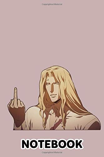 Alucard Flipping The Bird Notebook: (110 Pages, Lined, 6 x 9)