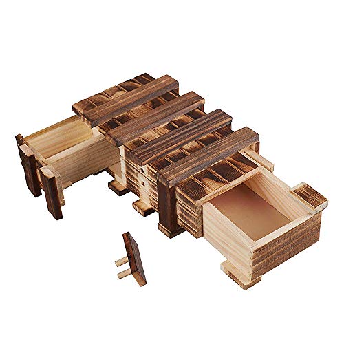 Amasawa Caja De Regalo De Madera, Caja Mágica, 2 Compartimentos, Regalo Creativo para Cupones, Joyas y Dinero. Amasawa Caja De Regalo De Madera, Caja Mágica, 2 Compartimentos, Regalo Creativo para Cupones, Joyas y Dinero.