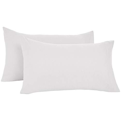 AmazonBasics - Funda de almohada de microfibra, juego de 2 unidades, 50 x 80 cm - Gris claro AmazonBasics - Funda de almohada de microfibra, juego de 2 unidades, 50 x 80 cm - Gris claro