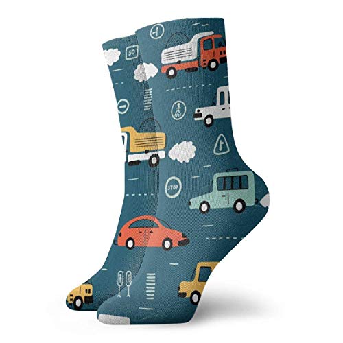 ames Calcetines unisex Coches de juguete y señales de tráfico Moda Novedad Calcetines deportivos secos ames Calcetines unisex Coches de juguete y señales de tráfico Moda Novedad Calcetines deportivos secos