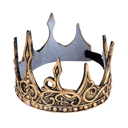 Amosfun Corona antigua diadema rey coronas cosplay accesorios Halloween tocado Amosfun Corona antigua diadema rey coronas cosplay accesorios Halloween tocado