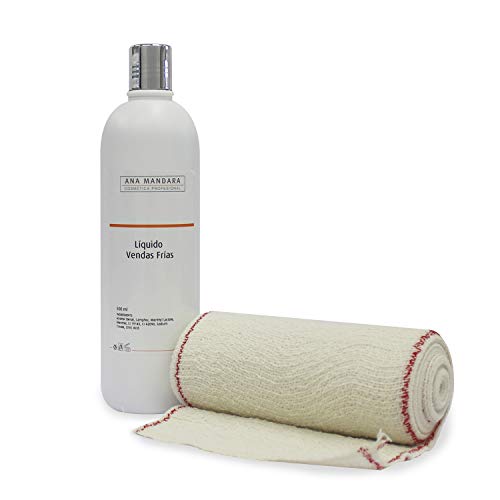 ANA MANDARA - PACK AHORRO DE LÍQUIDO PARA TRATAMIENTO DE VENDAS FRÍAS + 10 metros de VENDAS 15X10- EFECTO FRÍO - TRIPLE USO - Anticelulítico - Reafirmante y Relajante muscualar - 500 Ml ANA MANDARA - PACK AHORRO DE LÍQUIDO PARA TRATAMIENTO DE VENDAS FRÍAS + 10 metros de VENDAS 15X10- EFECTO FRÍO - TRIPLE USO - Anticelulítico - Reafirmante y Relajante muscualar - 500 Ml