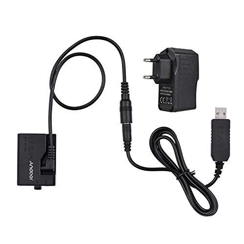 Andoer ACK-E10 Dummy Battery DC Acoplador (Reemplazo para LP-E10) con adaptador de corriente para Canon EOS Rebel T3 / T5 / T6 / T7 / T100 / Kiss X50 / Kiss X70 / 1100D / 1200D / 1300D / 2000D / 4000D Andoer ACK-E10 Dummy Battery DC Acoplador (Reemplazo para LP-E10) con adaptador de corriente para Canon EOS Rebel T3 / T5 / T6 / T7 / T100 / Kiss X50 / Kiss X70 / 1100D / 1200D / 1300D / 2000D / 4000D