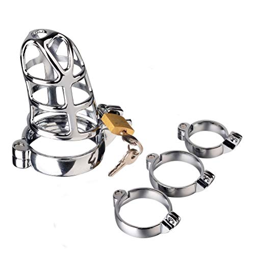 Anillo hipoalergénico del dispositivo protector de acero inoxidable Poison Pear, 3 collares intercambiables: adecuado para hombres de cualquier tamaño Anillo hipoalergénico del dispositivo protector de acero inoxidable Poison Pear, 3 collares intercambiables: adecuado para hombres de cualquier tamaño