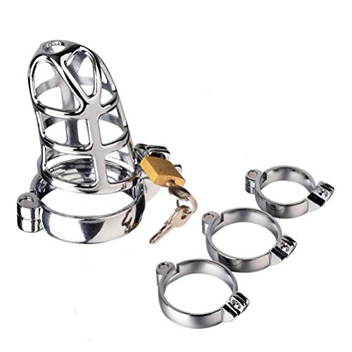 Anillo hipoalergénico del dispositivo protector de acero inoxidable Poison Pear, 3 collares intercambiables: adecuado para hombres de cualquier tamaño