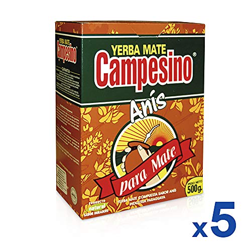 Anis Yerba Mate Campesino - 5 Paquetes de 500 gr - Total: 2500 gr Anis Yerba Mate Campesino - 5 Paquetes de 500 gr - Total: 2500 gr