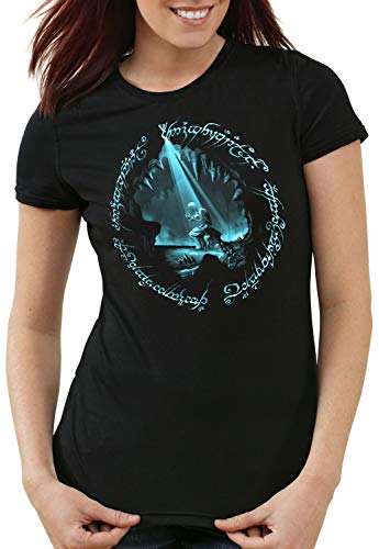 A.N.T. Anillo Precioso Camiseta para Mujer T-Shirt Anillo Tierra Media, Talla:M