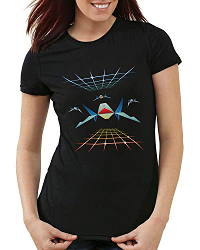 A.N.T. Formación de Arwing Camiseta para Mujer T-Shirt corneria Fox Mccloud, Talla:2XL