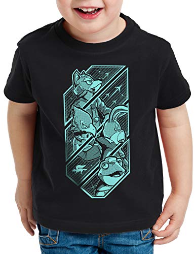 A.N.T. Lylat Fox Camiseta para Niños T-Shirt Mccloud n64 Wars, Talla:140