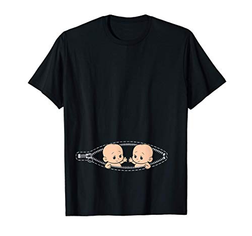 Anuncio de la madre divertida de un embarazo de gemelos Camiseta Anuncio de la madre divertida de un embarazo de gemelos Camiseta