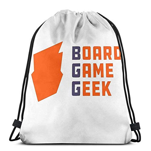 AOOEDM Juegos de mesa Geek Bgg 2019 Logo Mochila deportiva Mochila con cordón Bolsa de gimnasio Saco