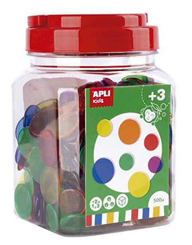 APLI Kids - Piezas transparentes para contar 500 uds.