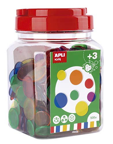 APLI Kids - Piezas transparentes para contar 500 uds. APLI Kids - Piezas transparentes para contar 500 uds.