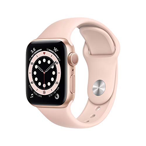 Apple Watch Series 6 (GPS, 40 mm) Caja de aluminio en oro - Correa deportiva rosa arena Apple Watch Series 6 (GPS, 40 mm) Caja de aluminio en oro - Correa deportiva rosa arena