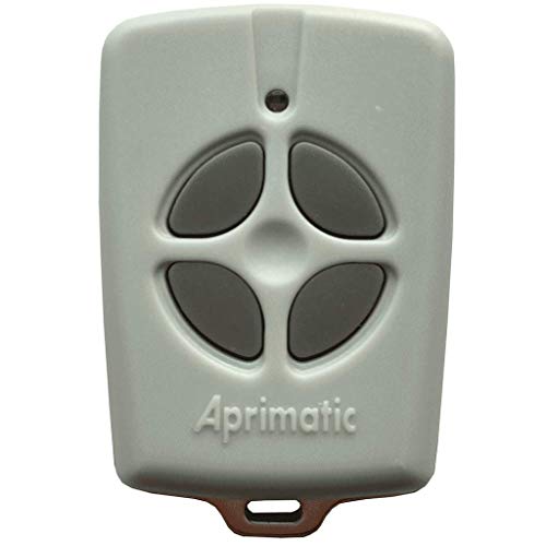 APRIMATIC TX4E Mando De Garaje Gris y Robusto Frecuencia 433MHz 4 Botones Grandes