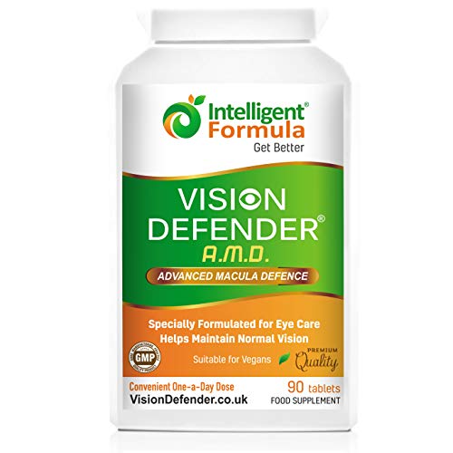 AREDS2 VISION DEFENDER AMD – Fórmula AREDS 2 conveniente para veganos de una vez al día (suministro para 3 meses – 90 tabletas), Suplemento nutricional y de salud para ojos de alta calidad con Luteína, Multivitaminas y Minerales por Intelligent Formula AREDS2 VISION DEFENDER AMD – Fórmula AREDS 2 conveniente para veganos de una vez al día (suministro para 3 meses – 90 tabletas), Suplemento nutricional y de salud para ojos de alta calidad con Luteína, Multivitaminas y Minerales por Intelligent Formula
