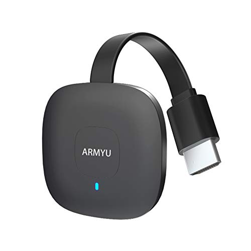 ARMYU WiFi Display Dongle, Wireless HDMI Adaptador Streaming Transmisión 1080P WiFi Display Mini Aparato Receptor Soporte Miracast Airplay DLNA para Smartphone / PC / TV / Monitor / Proyector