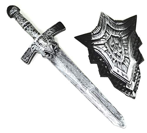 ARUNDEL SERVICES EU Espada Caballeros Espada y Escudo Accesorio Caballero de Juguete Juego de Espada Juguete Guerrero Espada Infantil Dragones Guerrero