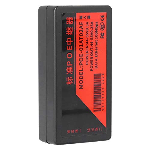 ASHATA Extensor de Red estándar PoE Repeater Support Plug and Play 8.8x4.2x2cm