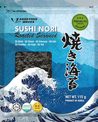Asian Food Service Alga Nori, Hoja Completa 115 g (9332)