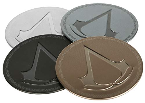 Assassins Creed Metal Posavasos, hojalata, 1 x 9 x 9 cm Assassins Creed Metal Posavasos, hojalata, 1 x 9 x 9 cm