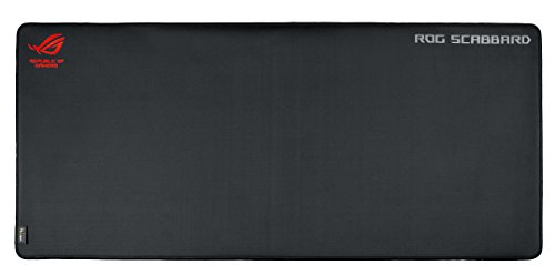 Asus ROG Scabbard - Alfombrilla gaming de gran tamaño con un diseño resistente a salpicaduras y el desgaste, inscripciones que brillan en la oscuridad y una base antideslizante Asus ROG Scabbard - Alfombrilla gaming de gran tamaño con un diseño resistente a salpicaduras y el desgaste, inscripciones que brillan en la oscuridad y una base antideslizante