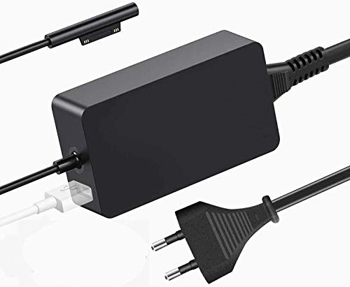 AUKEH Surface Cargador,65W 15V 4A Adaptador de Corriente para Microsoft Surface Pro 3/4/5/6/7/X,Surface Laptop/Book/Go Modelo 1706 con Puerto del USB y Cable Extensión Alimentación