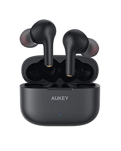AUKEY Auriculares Inalámbricos Bluetooth 5 aptX Graves Mejorados, 4-Micrófonos Auriculares Bluetooth con CVC 8.0 Cancelación de Ruido, IPX7 Impermeable, Carga Rápida USB-C para Android y iPhone AUKEY Auriculares Inalámbricos Bluetooth 5 aptX Graves Mejorados, 4-Micrófonos Auriculares Bluetooth con CVC 8.0 Cancelación de Ruido, IPX7 Impermeable, Carga Rápida USB-C para Android y iPhone