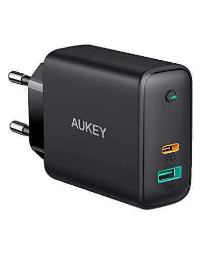 AUKEY Cargador USB C 60W, Cargador Móvil con 60W Power Delivery & GAN Tech, Compatible con iPhone XS/XS MAX/XR, iPhone 11 Pro Max SE, Macbook Pro, iPad Pro, AirPods Pro, MacBook, Nintendo Switch y más AUKEY Cargador USB C 60W, Cargador Móvil con 60W Power Delivery & GAN Tech, Compatible con iPhone XS/XS MAX/XR, iPhone 11 Pro Max SE, Macbook Pro, iPad Pro, AirPods Pro, MacBook, Nintendo Switch y más