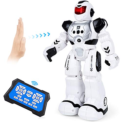 Auney Robot de Control Remoto para niños, Inteligente RC Robot Juguete Gestos Control Robots (Negro)