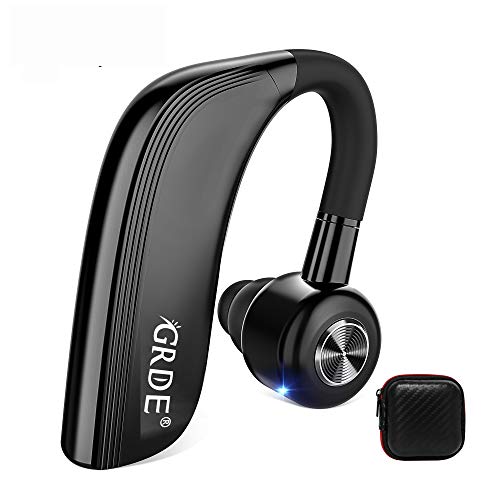 Auricular Bluetooth Inalámbrico, Auriculares Manos Libres Siri 25H Conversación con Micrófono HD Cancelación de Ruido, Girar 180 °, para iPhone Xiaomi Huawei Samsung etc Deportivo y Driying