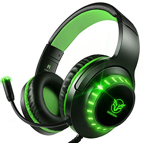 Auriculares Gaming PS4 Estéreo da 3,5 mm Jack con Micrófono Flexible y Luz LED, Cascos Gaming para PC/Xbox One/Nintendo Switch/Laptop/Tablet/Mac/Smartphone Auriculares Gaming PS4 Estéreo da 3,5 mm Jack con Micrófono Flexible y Luz LED, Cascos Gaming para PC/Xbox One/Nintendo Switch/Laptop/Tablet/Mac/Smartphone