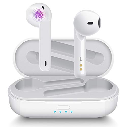 Auriculares Inalámbricos Aoslen Auriculares Bluetooth TWS Bluetooth 5.0 con Micrófono HiFi IPX5 Impermeabile Control Táctil para iPhone Xiaomi Samsung Huawei Android(Blanco) Auriculares Inalámbricos Aoslen Auriculares Bluetooth TWS Bluetooth 5.0 con Micrófono HiFi IPX5 Impermeabile Control Táctil para iPhone Xiaomi Samsung Huawei Android(Blanco)