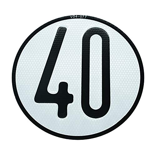 Autodomy Placa Disco de Velocidad 40 Km/h V4 Homologada Reflectante