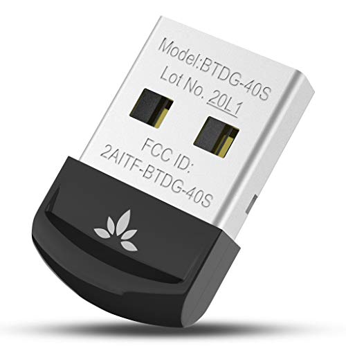 Avantree DG40S Bluetooth USB PC, Adaptador Dongle Bluetooth, con Tecnología BLE para Mando PS4, Mando Xbox One S, Auriculares, Altavoz, Teclado en Ordenador de Windows 10, 8, 7, XP, Vista