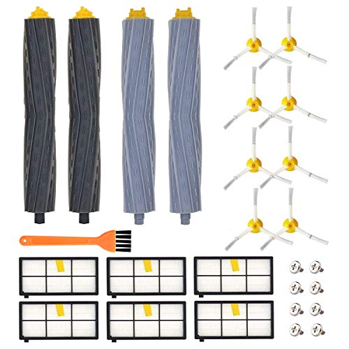 Awinker 19 Piezas Recambios para Roomba Serie 800 900 860 865 866 871 876 880 886 890 891 895 960 966 980 Cepillos Filtros Rodillos para Roomba 800 900