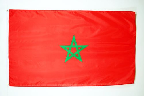 AZ FLAG Bandera de Marruecos 150x90cm - Bandera MARROQUÍ 90 x 150 cm poliéster Ligero