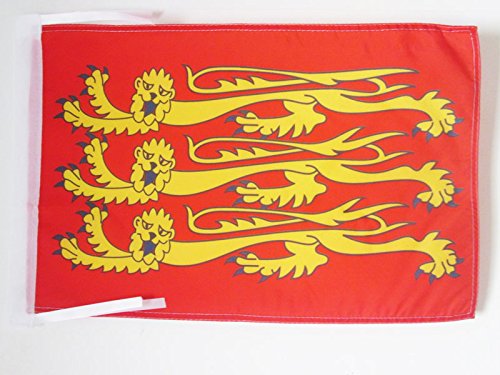 AZ FLAG Bandera de Rey Ricardo CORAZÓN DE LEÓN 45x30cm - BANDERINA del Rey Ricardo I DE Inglaterra 30 x 45 cm cordeles