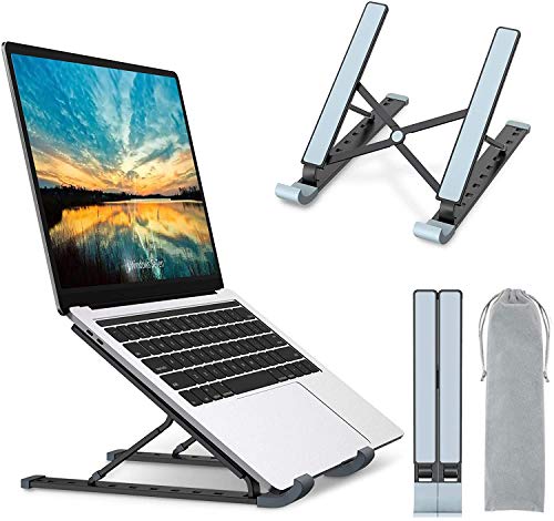 Babacom Soporte Portatil, Aluminio Ventilado Refrigeración Soporte para Portatil Mesa, 9 Niveles Adjustable Soporte Ordenador Portátil para Macbook Pro Air, Lenovo y Otros 10-15.6” Portatiles(Negro) Babacom Soporte Portatil, Aluminio Ventilado Refrigeración Soporte para Portatil Mesa, 9 Niveles Adjustable Soporte Ordenador Portátil para Macbook Pro Air, Lenovo y Otros 10-15.6” Portatiles(Negro)