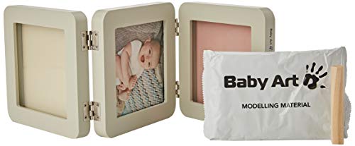 Baby Art My Baby Touch Set de Marco triple para fotos y 2 Huellas de bebé en Arcilla, Recuerdo de las huellas de mano y pie, Pastel Baby Art My Baby Touch Set de Marco triple para fotos y 2 Huellas de bebé en Arcilla, Recuerdo de las huellas de mano y pie, Pastel