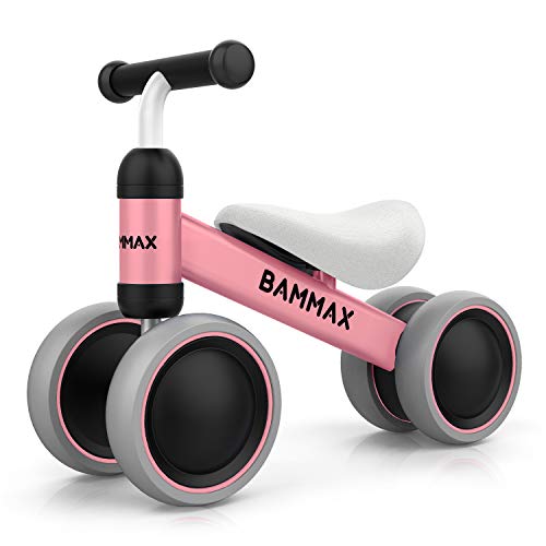 Bammax Bicicleta sin Pedales, Bici sin Pedales Niño, Juguetes Bebes 1 Año, Triciclos Bebes, Correpasillos Bebes 1 Año, Rosa