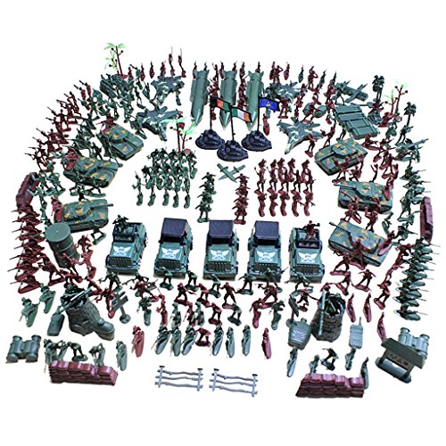 Baoblaze 1 Conjunto de Juguete de Figura de Soldado Militar de Plásticos Soldier Playset - 307 Piezas