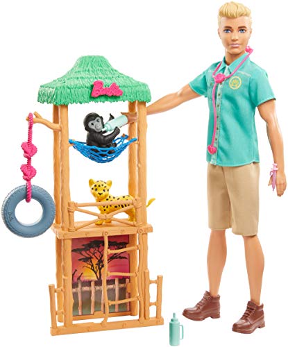 Barbie Ken Quiero Ser Veterinario de vida silvestre, muñeco con accesorios (Mattel GJM33) Barbie Ken Quiero Ser Veterinario de vida silvestre, muñeco con accesorios (Mattel GJM33)