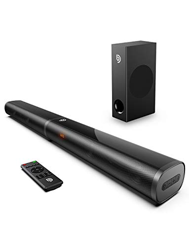 Barra de Sonido 2.1Canales para TV, BOMAKER 190W con Subwoofer, Potencia 120 dB, HDMI, Bluetooth 5.0, 5 Modos de Sonido, Bajos Ajustables, Óptico, 3,5 mm AUX, USB, para Cine en Casa, Tapio III… Barra de Sonido 2.1Canales para TV, BOMAKER 190W con Subwoofer, Potencia 120 dB, HDMI, Bluetooth 5.0, 5 Modos de Sonido, Bajos Ajustables, Óptico, 3,5 mm AUX, USB, para Cine en Casa, Tapio III…